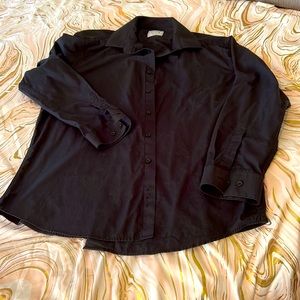 Men’s Bespoke Slim Fit Black Dress Shirt XL 17-17.5 34/35